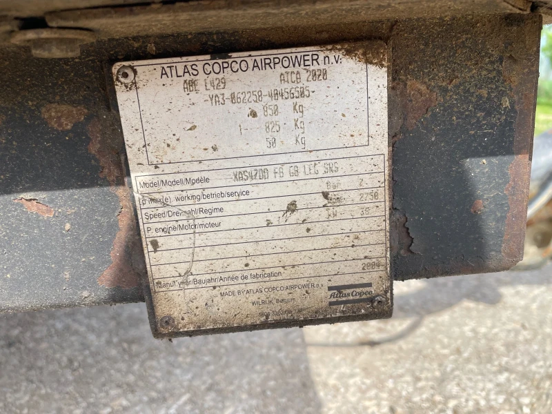 Компресори Atlas Copco XAS 47, снимка 9 - Индустриална техника - 52516669