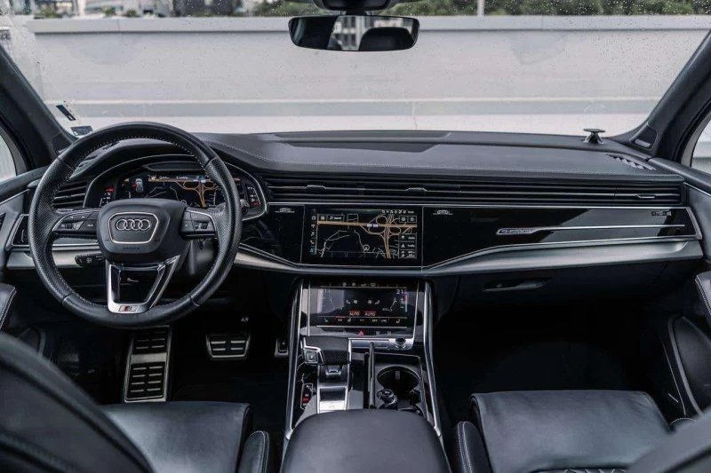 Audi SQ7 4.0BITURBO* DIS* QUATTRO* S-LINE* B&O* FULL BLACK*, снимка 8 - Автомобили и джипове - 52637366