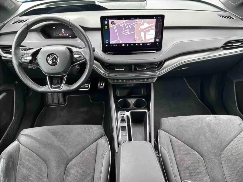 Skoda Enyaq 80/SPORT-LINE/265HP/HUD/4x4/CAM/NAVI/LED/AMBI/248g, снимка 11 - Автомобили и джипове - 51567607