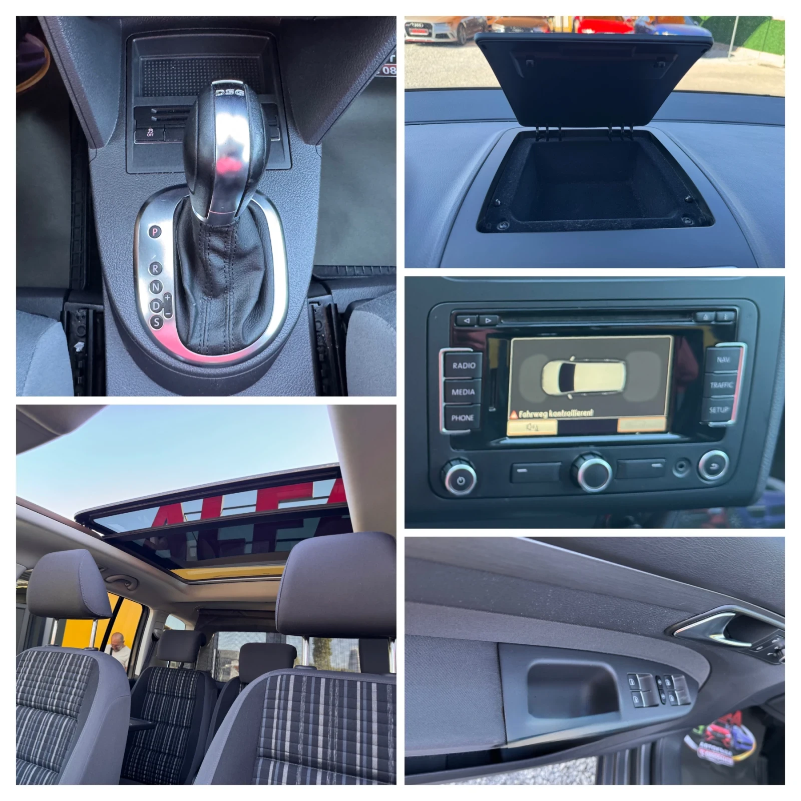 VW Touran 2.0d/CROSS/ВС.ЕКСТРИ/ПАНО+ КАМЕРА+ САМОПАРКИРАНЕ/Т, снимка 14 - Автомобили и джипове - 55996528