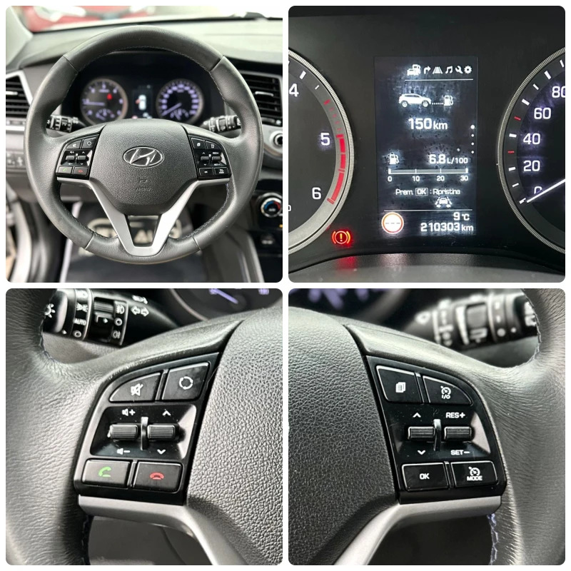 Hyundai Tucson 2.0CRDI 136HP 4WD CAM LANE ASSIST EU6B, снимка 11 - Автомобили и джипове - 52750141