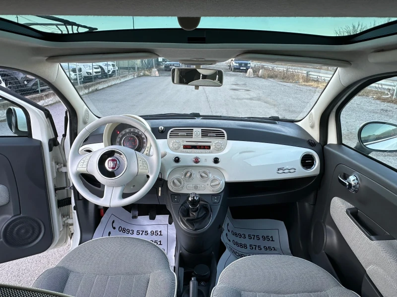 Fiat 500 1.2i-70.285km-NEW-EURO-6B-PANORAMA-TOP-PARKTRONIK, снимка 13 - Автомобили и джипове - 48407980