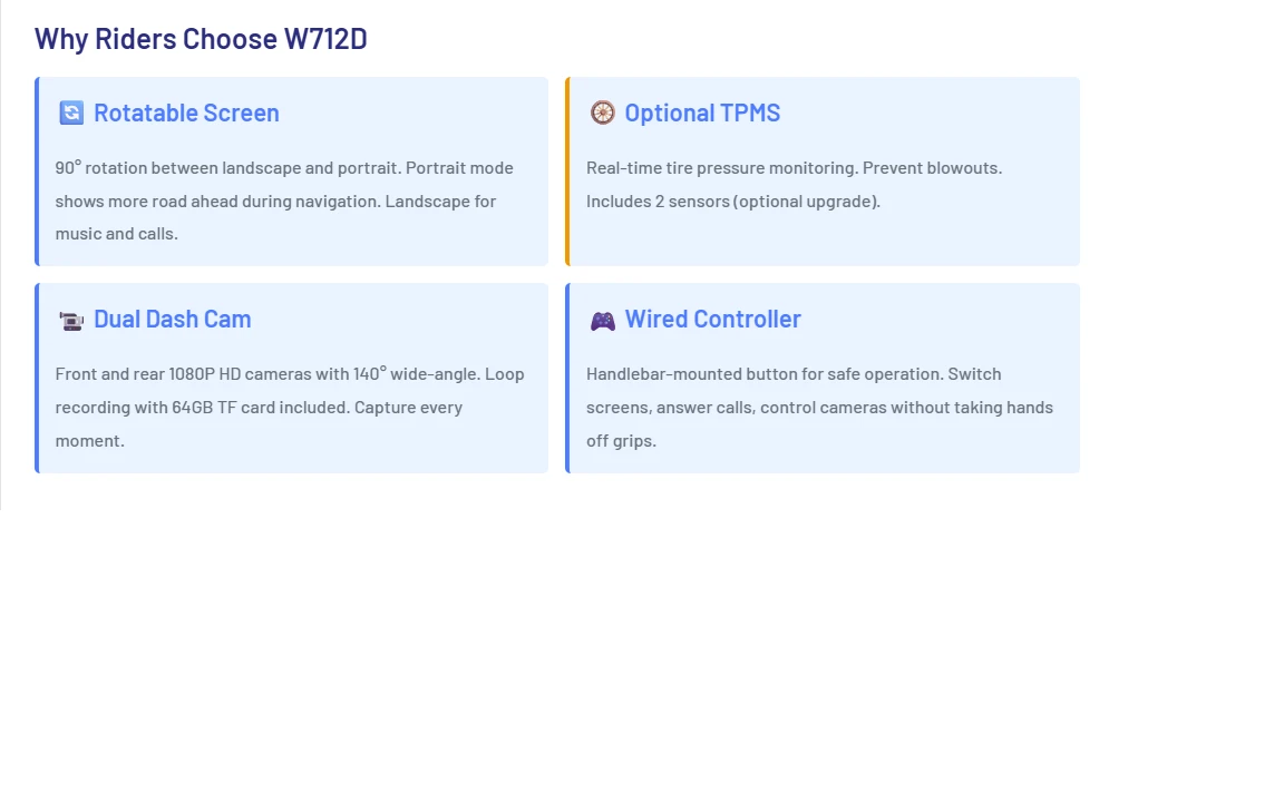 Carpuride W712D with Rotatable Motorcycle Stereo with GPS Navigation & 2 Dash Cam | Mobile.bg � ����������� 13