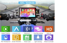 Carpuride W712D with Rotatable Motorcycle Stereo with GPS Navigation & 2 Dash Cam | Mobile.bg � ����� ������ 5