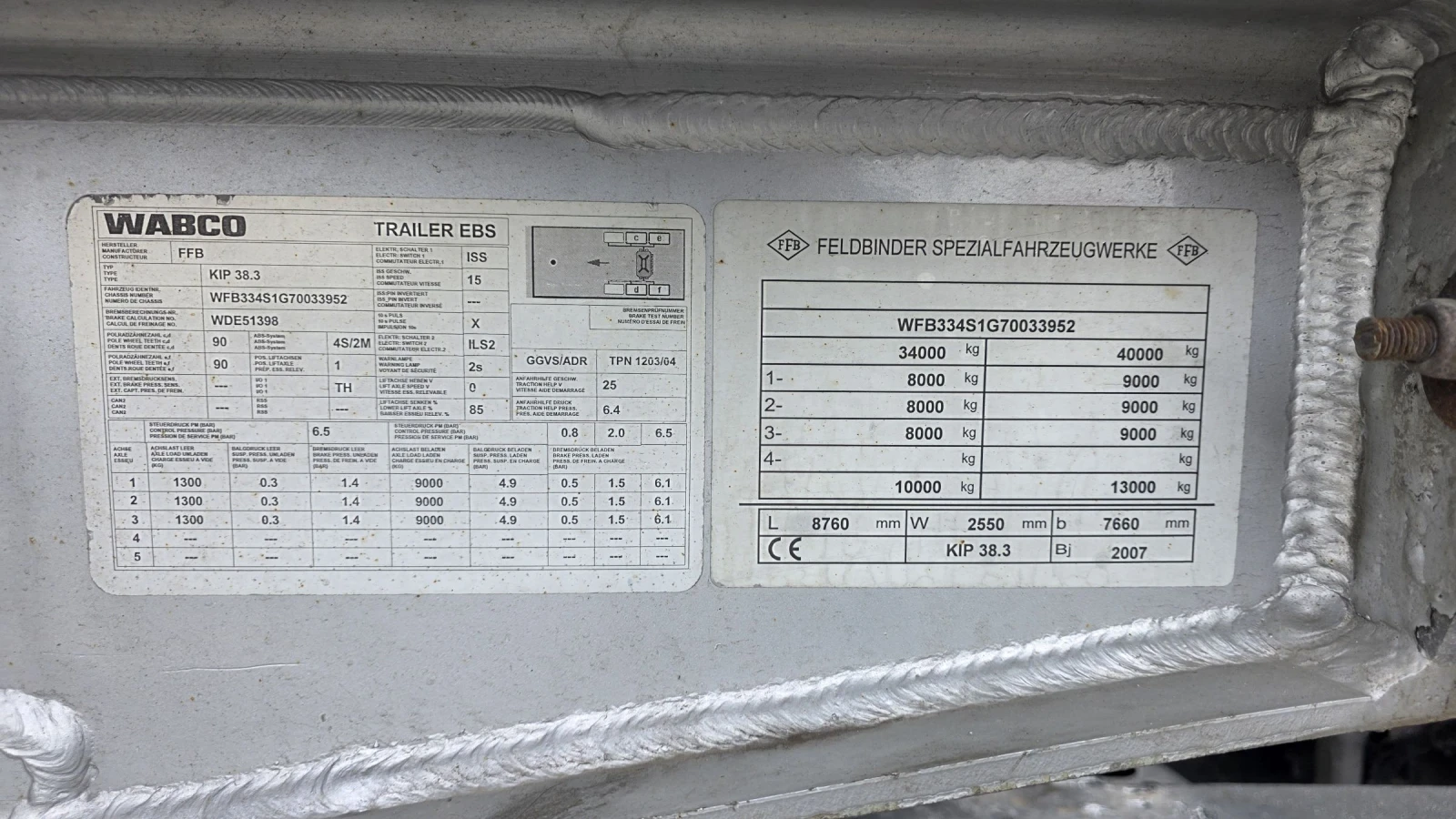 Полуремарке Feldbinder 38 куб см, снимка 7 - Ремаркета - 54482180