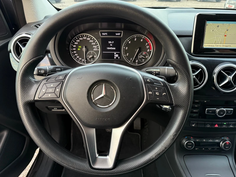 Mercedes-Benz B 180 АВТОМАТ* ПОДГРЕВ* КОЖА* ЕВРО 6* LED* NAVI* SWISS, снимка 14 - Автомобили и джипове - 52361530