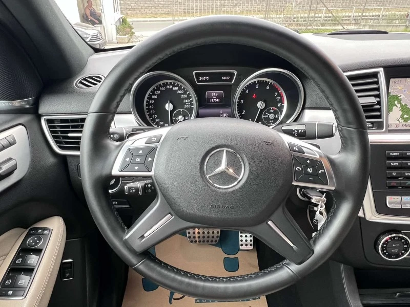 Mercedes-Benz ML 500 AMG, Панорама, Дистроник, Камери360, Обдухване, снимка 12 - Автомобили и джипове - 40720077