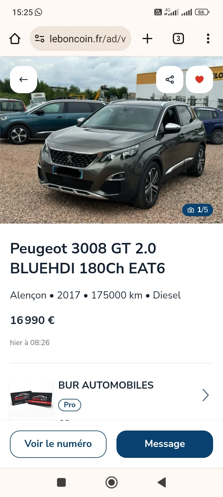 Peugeot 3008  GT LINE* LED* FULL* PANORAMA* MASSAGE , снимка 13 - Автомобили и джипове - 47412884