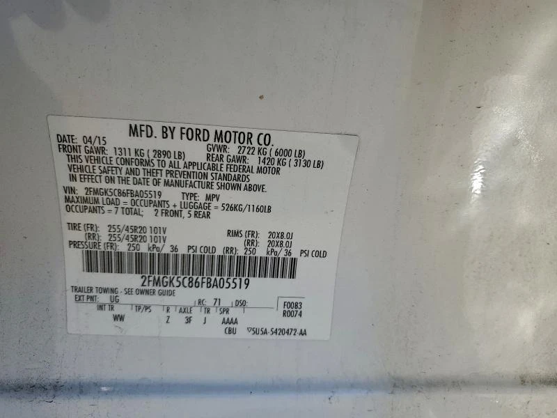 Ford Flex 3.5L 6 Front-wheel Drive, снимка 5 - Автомобили и джипове - 52934729