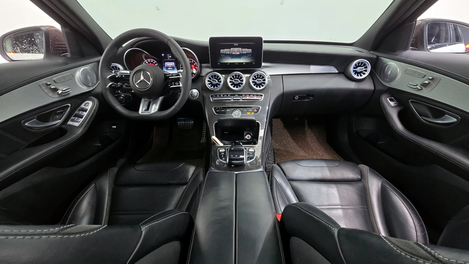 Mercedes-Benz C 63 AMG S / BURMESTER / ПОДГРЕВИ / ПАНОРАМА / Ф1 ПЕРА, снимка 7 - Автомобили и джипове - 53930781