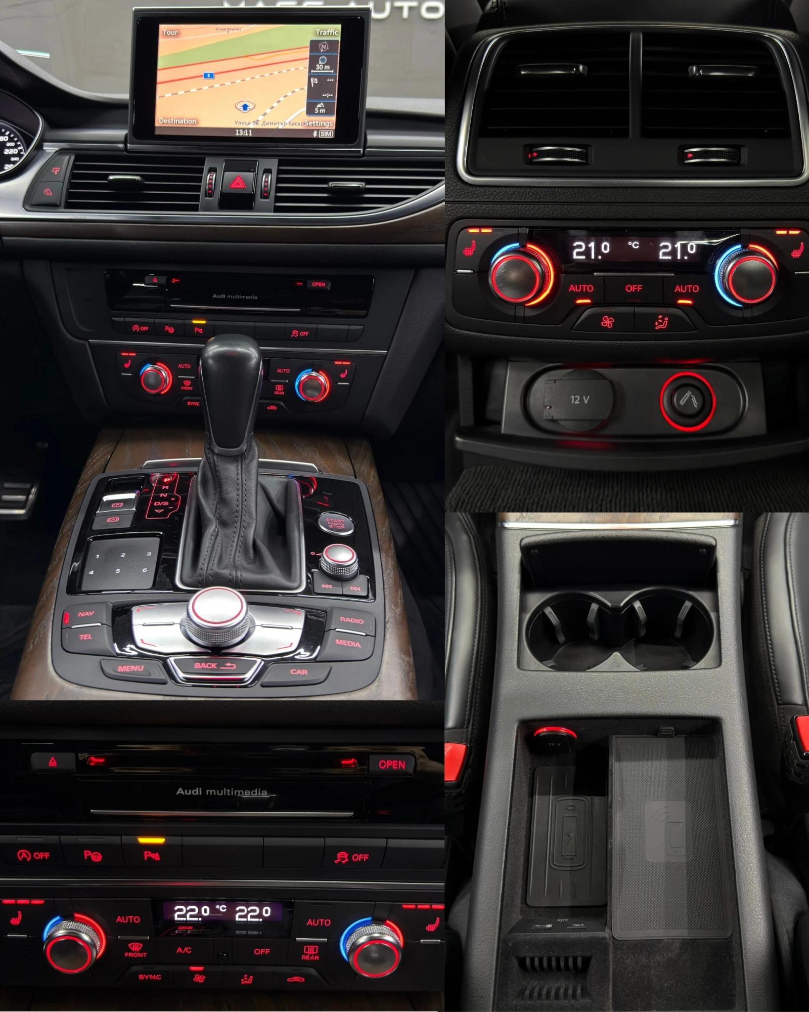 Audi A6 3.0TDI/Quattro/S-Line/Matrix/Bose/ВъздушноОкачване, снимка 11 - Автомобили и джипове - 54090109