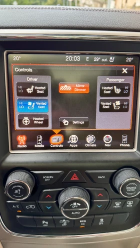 Jeep Grand cherokee 3.6 Overland* ДИСТР* ПАНОРАМА* ОБДУХ* 2 чифта гуми, снимка 6