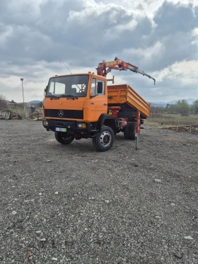 Mercedes-Benz 1114 4х4 тристранен Самосвал + кран Palfinger PK 7000A, снимка 4