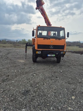 Mercedes-Benz 1114 4х4 тристранен Самосвал + кран Palfinger PK 7000A, снимка 10