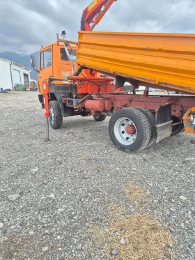 Mercedes-Benz 1114 4х4 тристранен Самосвал + кран Palfinger PK 7000A, снимка 3