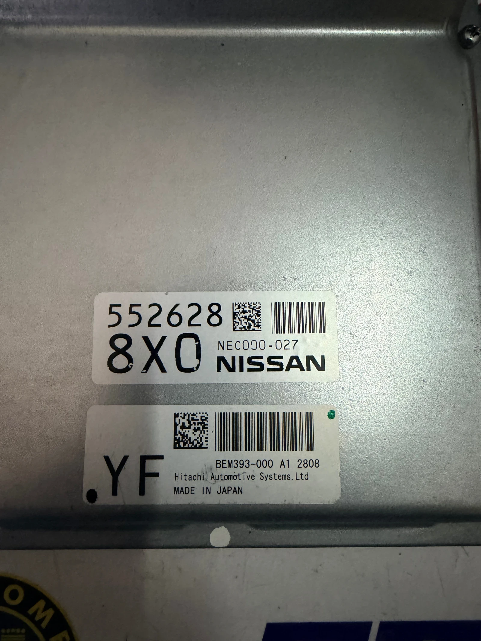 NEC000-027 Компютър двигател INFINITI M35 HYBRID   BEM393-000, снимка 2 - Части - 54003328