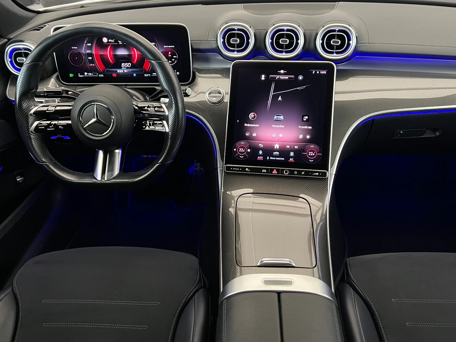Mercedes-Benz C 300 d, 9G, M-HEV, AMG LINE, NIGHT, PANO, CAM-360, KEY-, снимка 9 - Автомобили и джипове - 54607594
