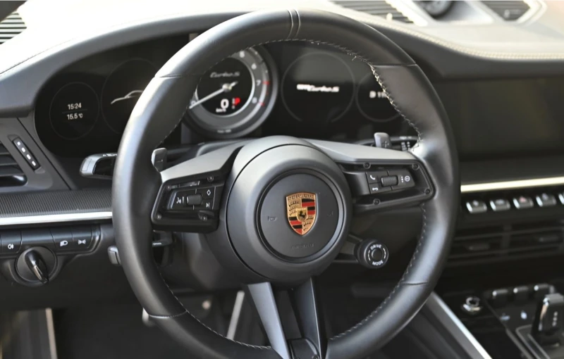 Porsche 911 TURBO S/COUPE/CERAMIC/CARBON/PANO/BOSE/MATRIX/360/, снимка 11 - Автомобили и джипове - 47776900