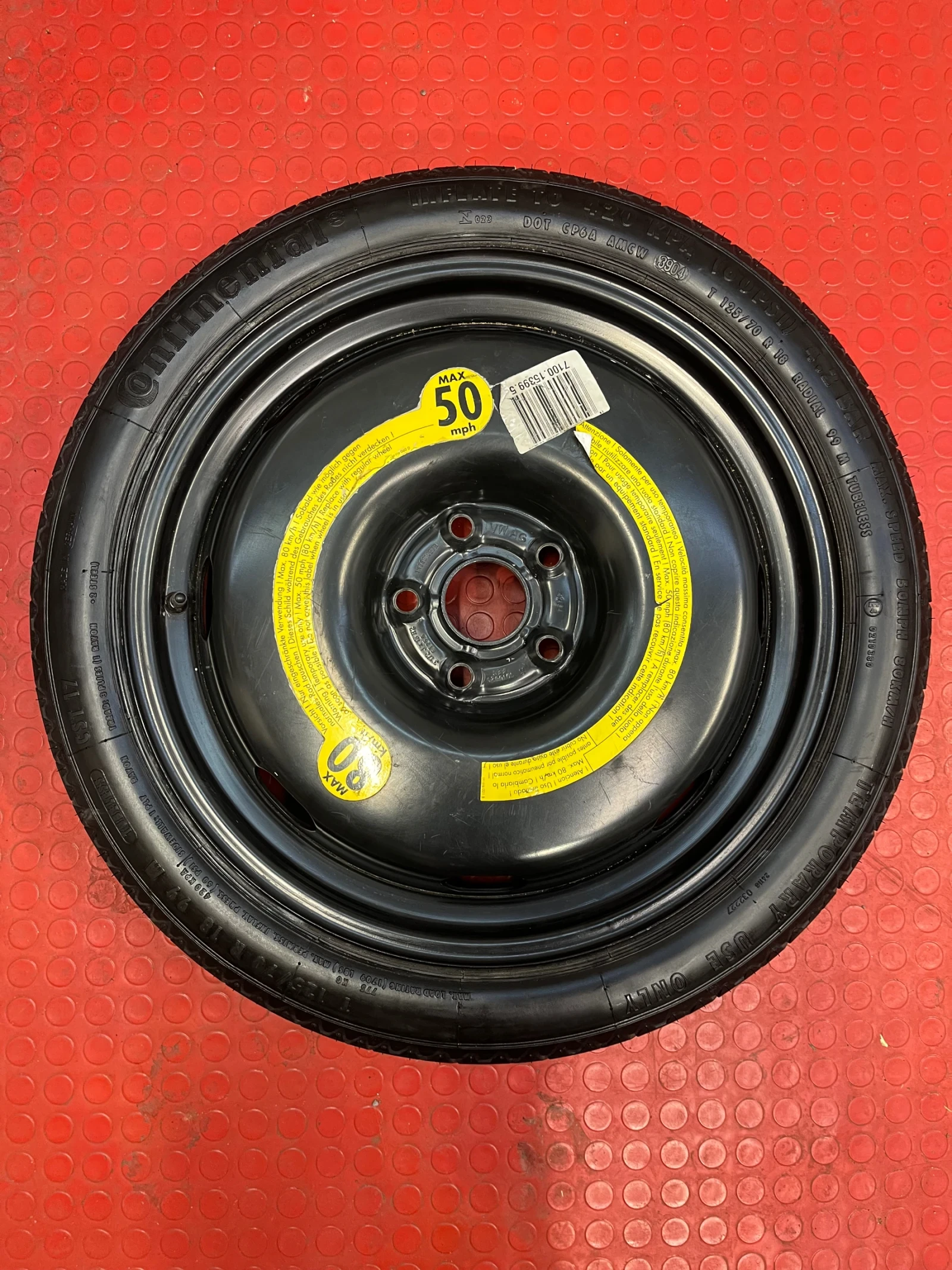 Гуми с джанти Continental 125/70R18