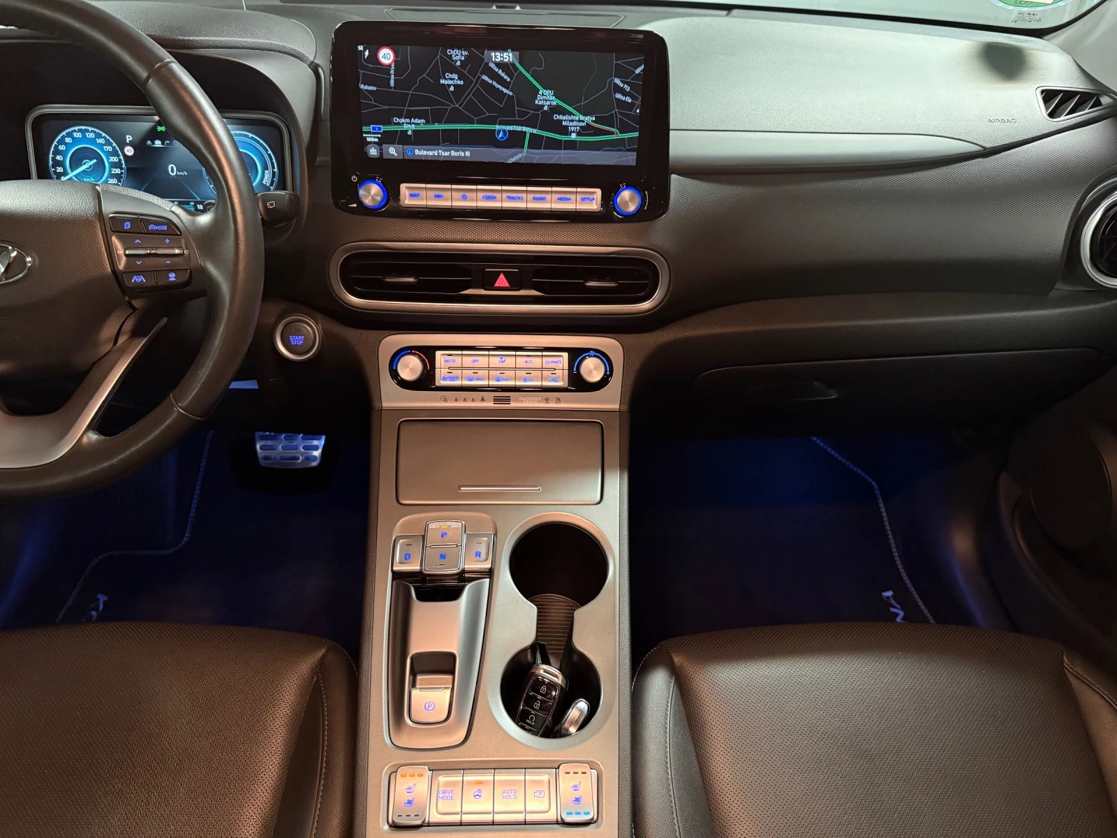 Hyundai Kona /PRIME\ 64 KWh 204 hp Гаранция Blue Linc  , снимка 10 - Автомобили и джипове - 54620827