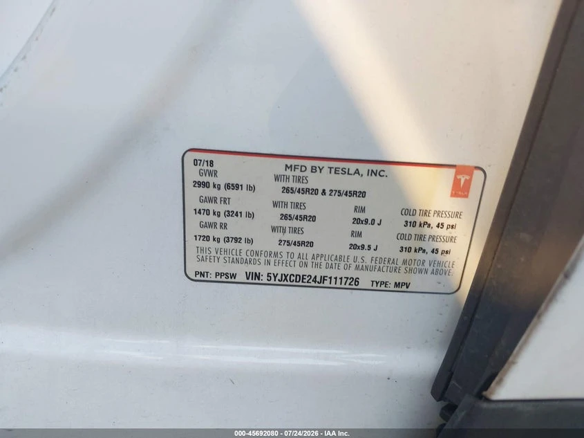 Tesla Model X 75D AWD, снимка 9 - Автомобили и джипове - 55893533
