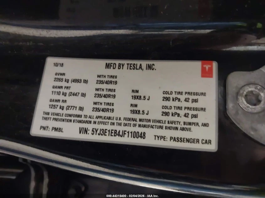 Tesla Model 3 ELECTRIC All Wheel Drive, снимка 9 - Автомобили и джипове - 53830349
