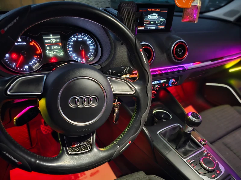 Audi A3 S-LINE BANG OLUFSEN SPORT XENON ALPINE WHITE, снимка 9 - Автомобили и джипове - 52347084