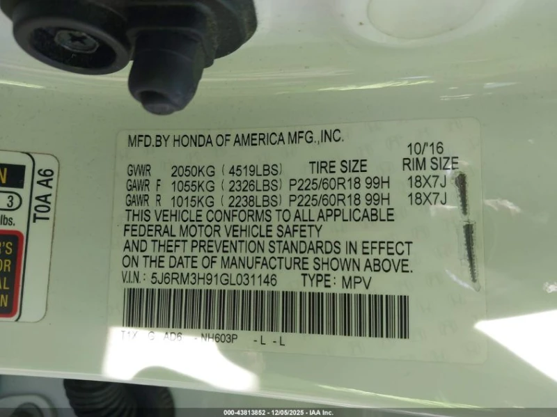 Honda Cr-v 2.4L I-4 DI, DOHC, VVT, 185HP Front Wheel Drive, снимка 16 - Автомобили и джипове - 52773766