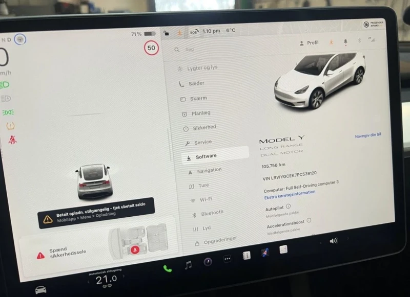 Tesla Model Y DualMotor/LongRange/4x4/Matrix/514hp/БялСалон , снимка 11 - Автомобили и джипове - 53155809