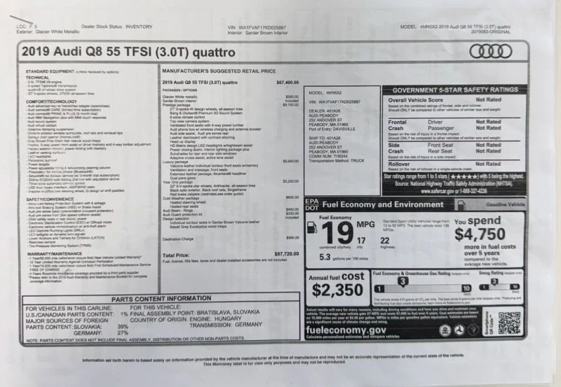 Audi Q8 S-Line Prestige 78000Km, снимка 17 - Автомобили и джипове - 48252295