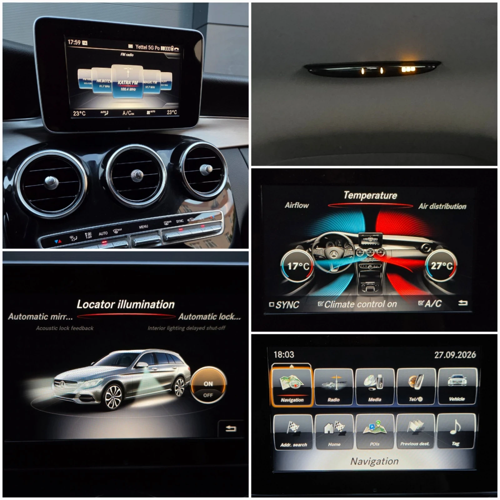 Mercedes-Benz C 220 C220d * Avangarde * 9g-Tronic * 2018г., снимка 12 - Автомобили и джипове - 56248175
