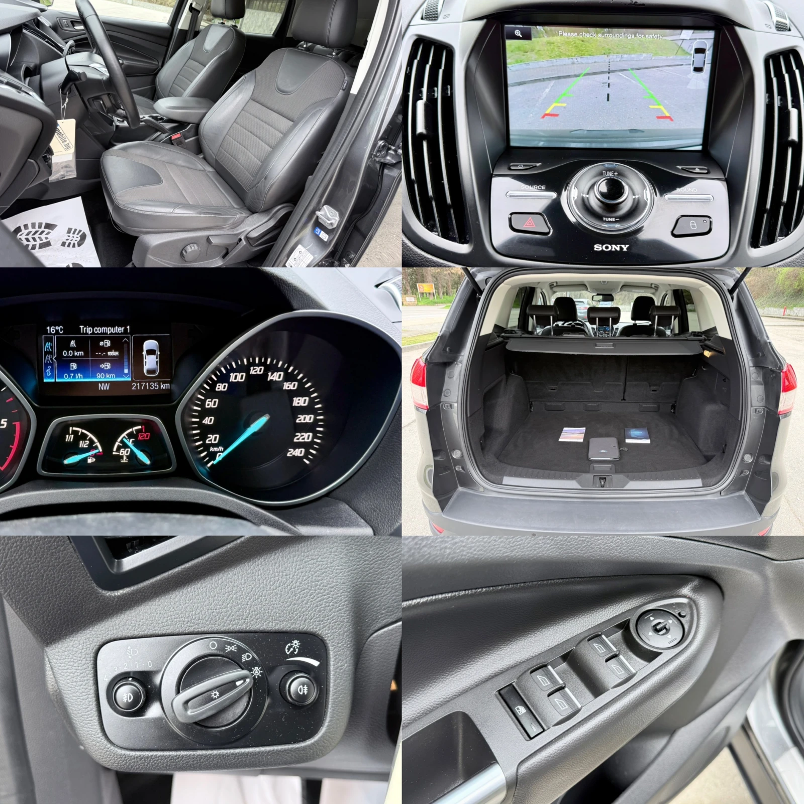 Ford Kuga 2.0TDCI* TITANIUM* Euro6B* Navi* Лизинг* , снимка 16 - Автомобили и джипове - 54142419