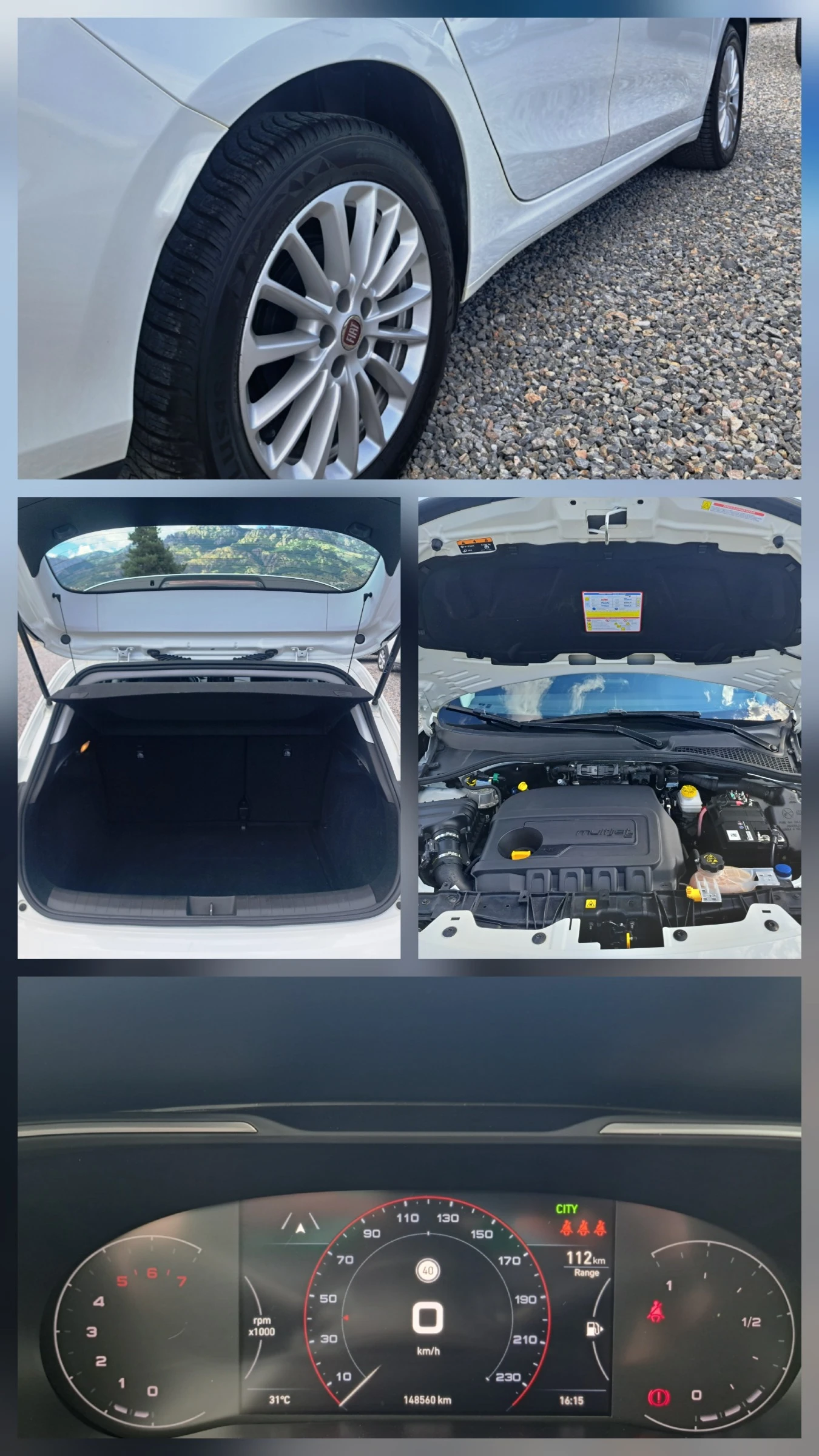 Fiat Tipo  1.3 Mjt S&S* DIGITAL* CAM* DISTR* LED* FULL&FULL, снимка 17 - Автомобили и джипове - 54981424