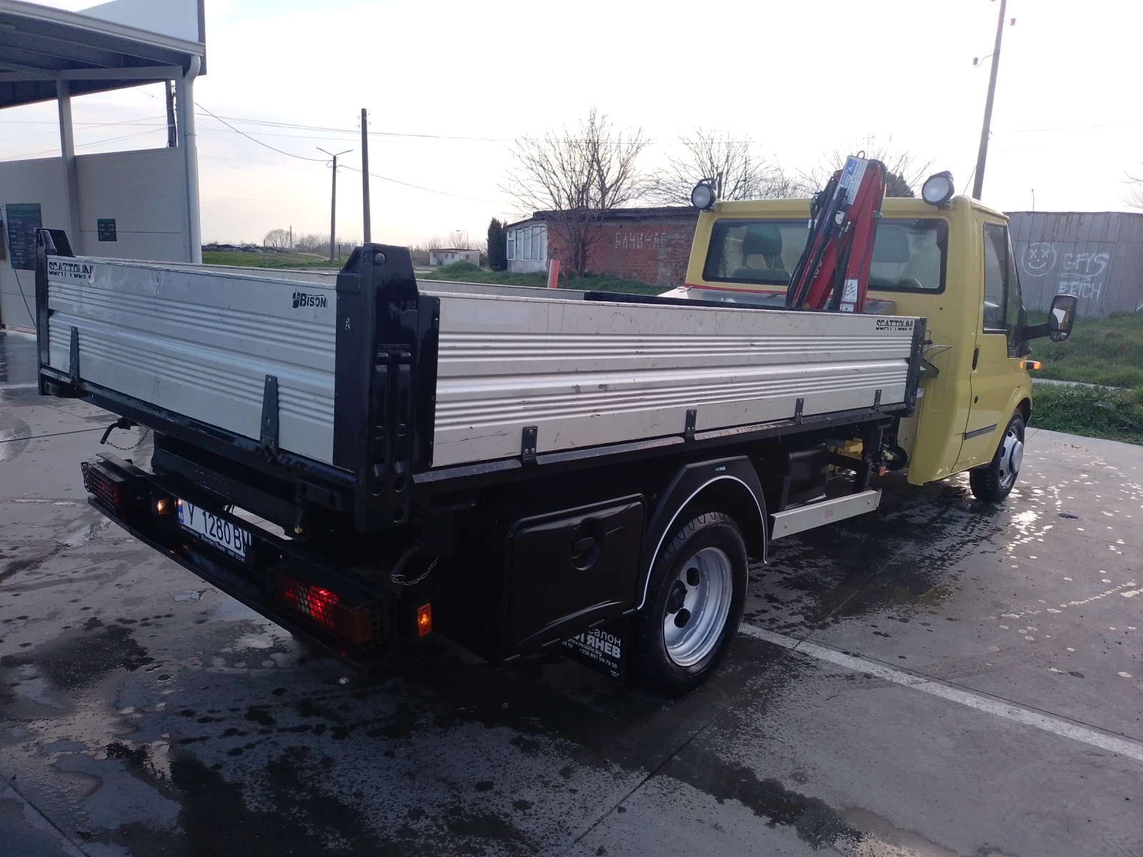 Ford Transit САМОСВАЛ С КРАН, снимка 14 - Бусове и автобуси - 54394375
