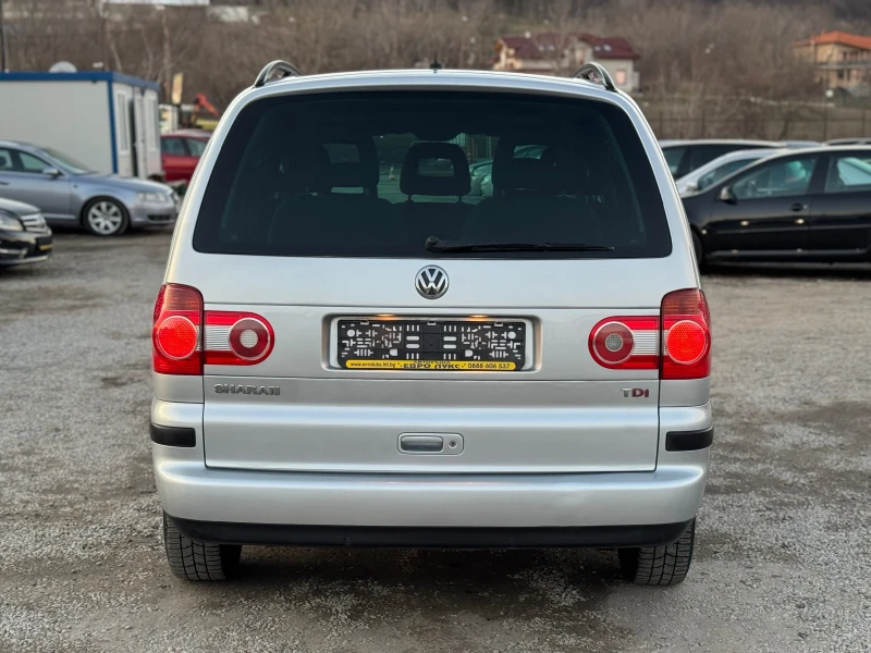 VW Sharan 1.9TDI 131кс 6с 7места ПОДГРЕВ НАВИ КЛИМАТРОНИК , снимка 5 - Автомобили и джипове - 49405638