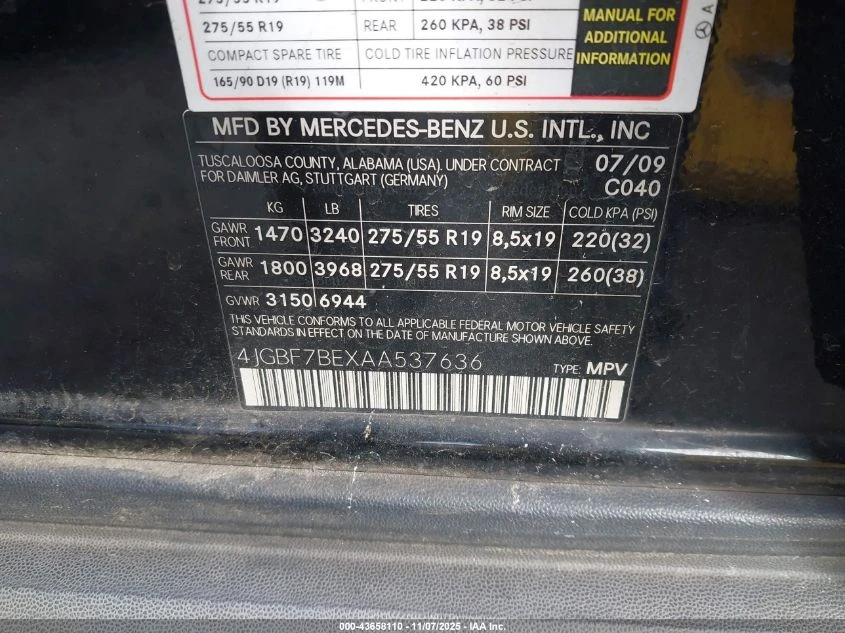 Mercedes-Benz GL 450 4.6L V-8 DOHC, VVT, 335HP All Wheel Drive - изображение 9