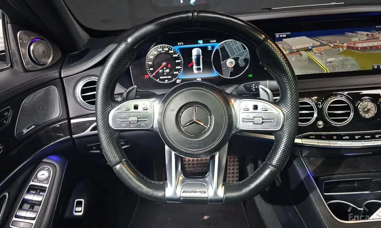 Mercedes-Benz S 63 AMG 4MATIC+ /ОБДУХВАНЕ/ПАНОРАМА/ДИСТРОНИК/360, снимка 13 - Автомобили и джипове - 55684117