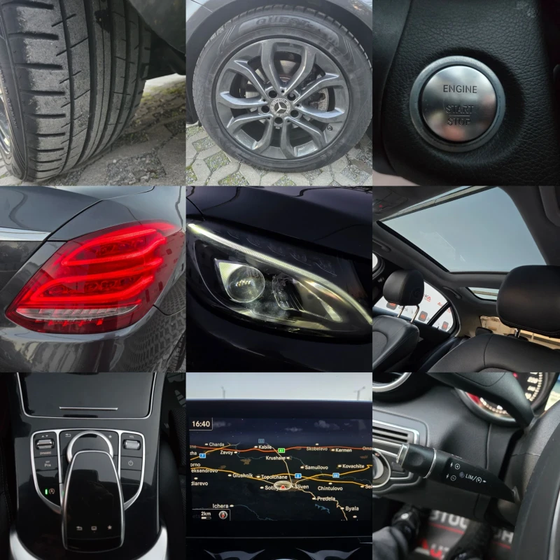 Mercedes-Benz C 220 2.2CDI-170кс= АВТОМАТ= AMG LINE= ПАНОРАМА= KEYLESS, снимка 16 - Автомобили и джипове - 52805611