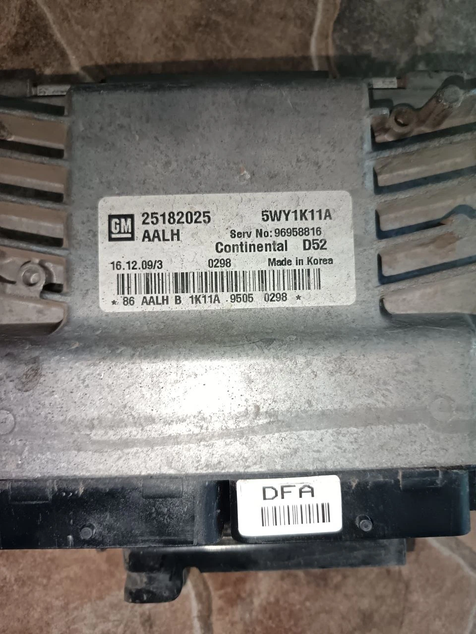Компютър за двигател (ECU) GM / Chevrolet / Daewoo - 25182025 / 5WY1K11A