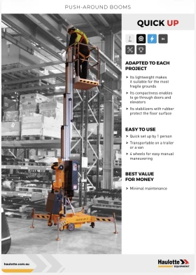 Автовишка Друга марка Quick up12, снимка 9 - Индустриална техника - 53660386