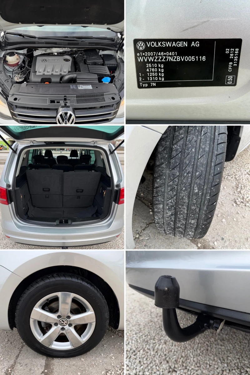 VW Sharan 2.0TDI* 100%km* 7Местна, снимка 7 - Автомобили и джипове - 53013647