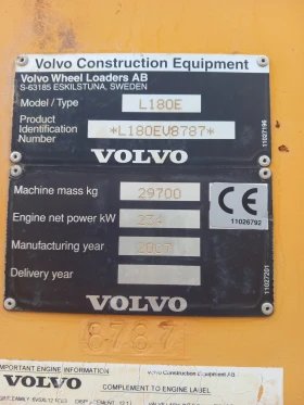Челен товарач Volvo L180E, снимка 5