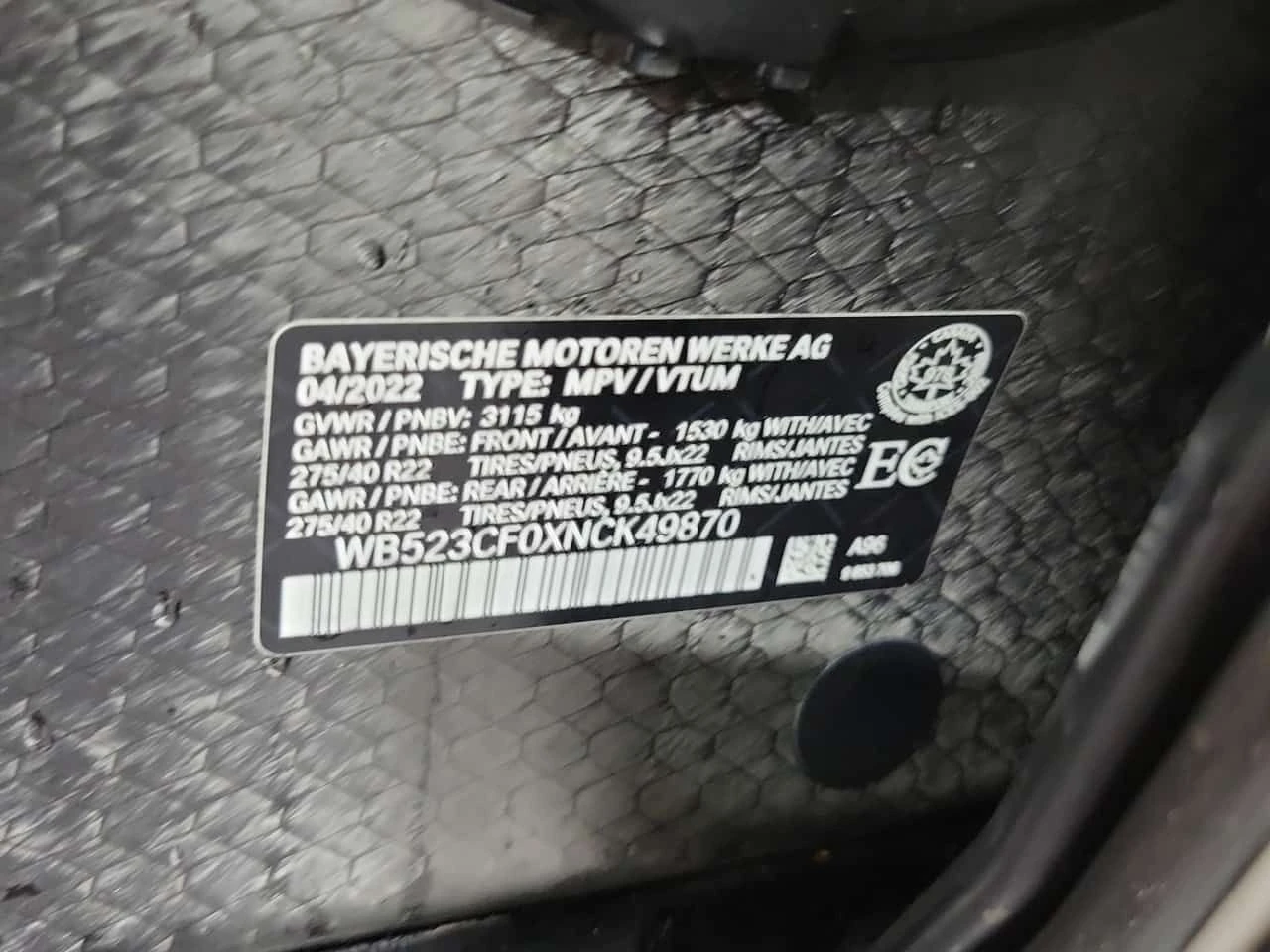 BMW iX XDRIVE50  CARFAX, снимка 14 - Автомобили и джипове - 54356975