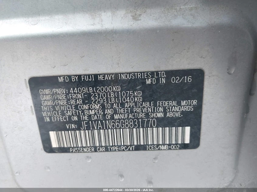 Subaru WRX LIMITED * ������ ����* CARFAX | Mobile.bg � ����������� 9