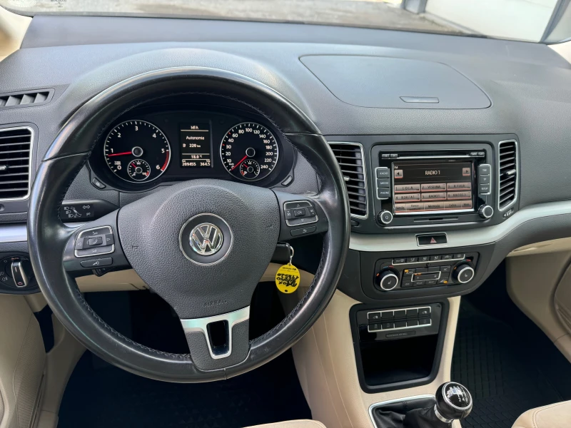 VW Sharan 2.0 TDI 7 МЕСТА EURO 5, снимка 9 - Автомобили и джипове - 47609759