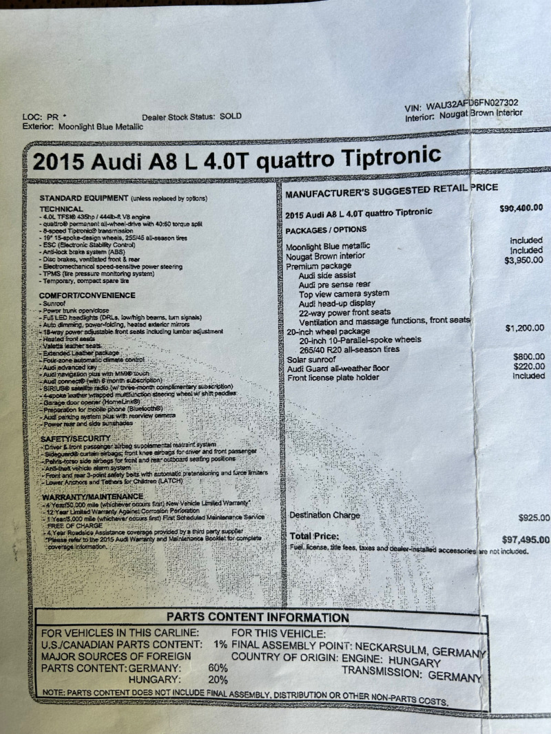 Audi A8 L 4.0 TFSI, снимка 17 - Автомобили и джипове - 45701940