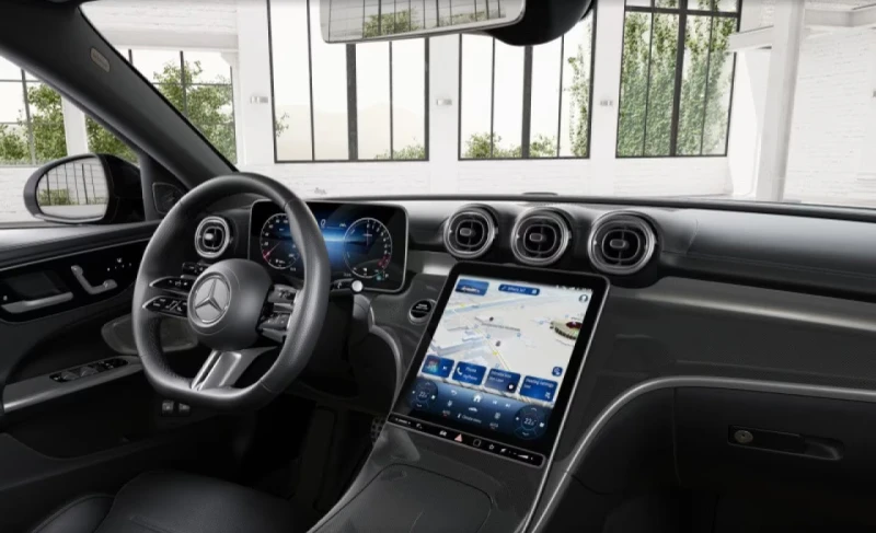 Mercedes-Benz C 300 e/AMG-PREMIUM/313HP/BURM3D/NIGHT/PANO/741fpr, снимка 9 - Автомобили и джипове - 51692948