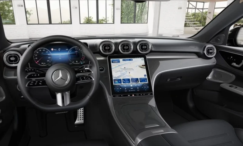 Mercedes-Benz C 300 e/AMG-PREMIUM/313HP/BURM3D/NIGHT/PANO/741fpr, снимка 8 - Автомобили и джипове - 51692948