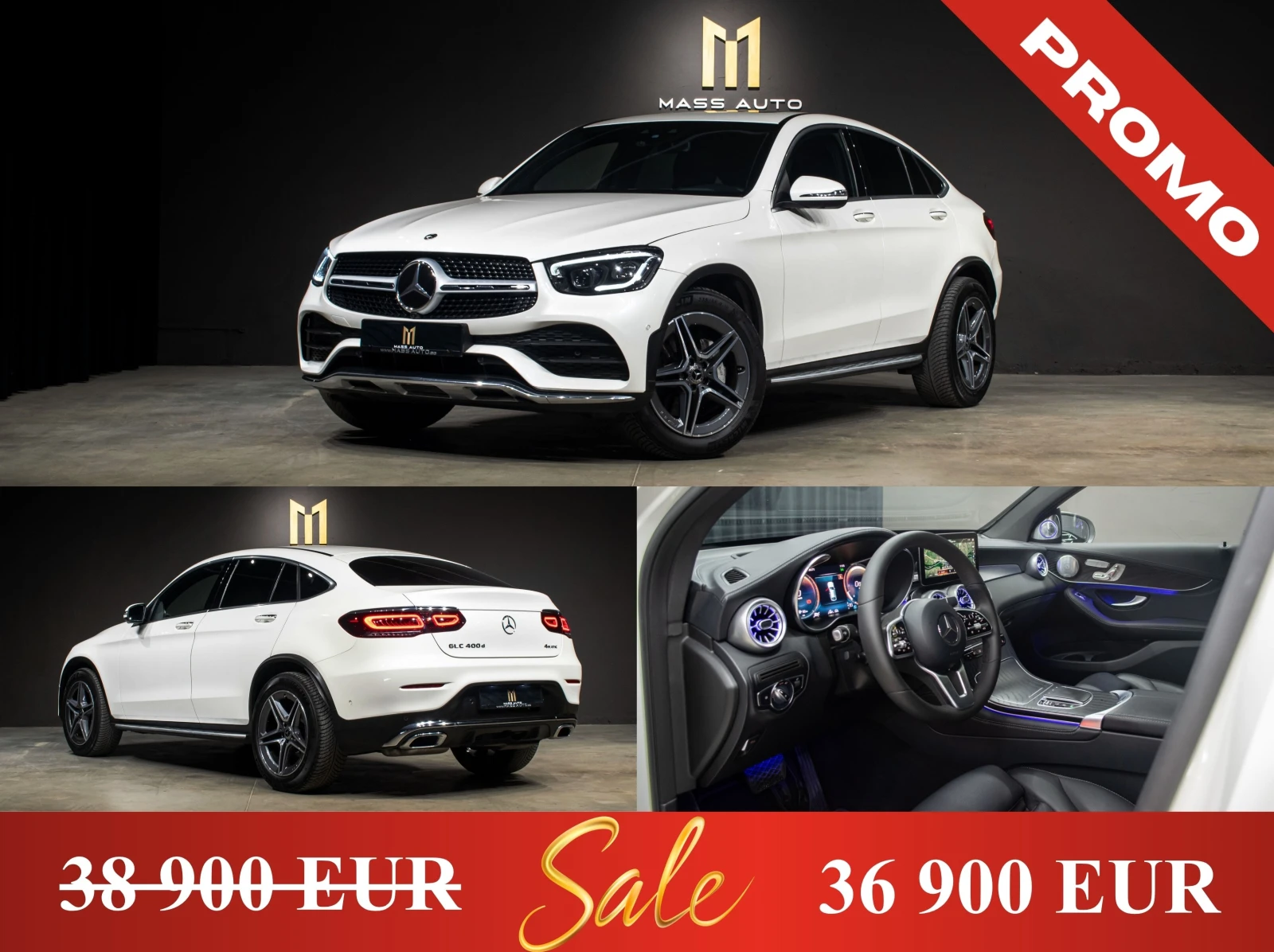 Mercedes-Benz GLC 400 d/Coupe/AMG/4Matic/ПълнаСервизнаИстория