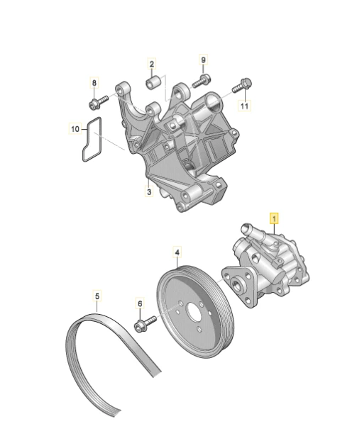 ПОМПА ХИДРАВЛИКА AUDI Q7 / VW TOUAREG 2003-   7L8422154D, снимка 2 - Части - 35265853